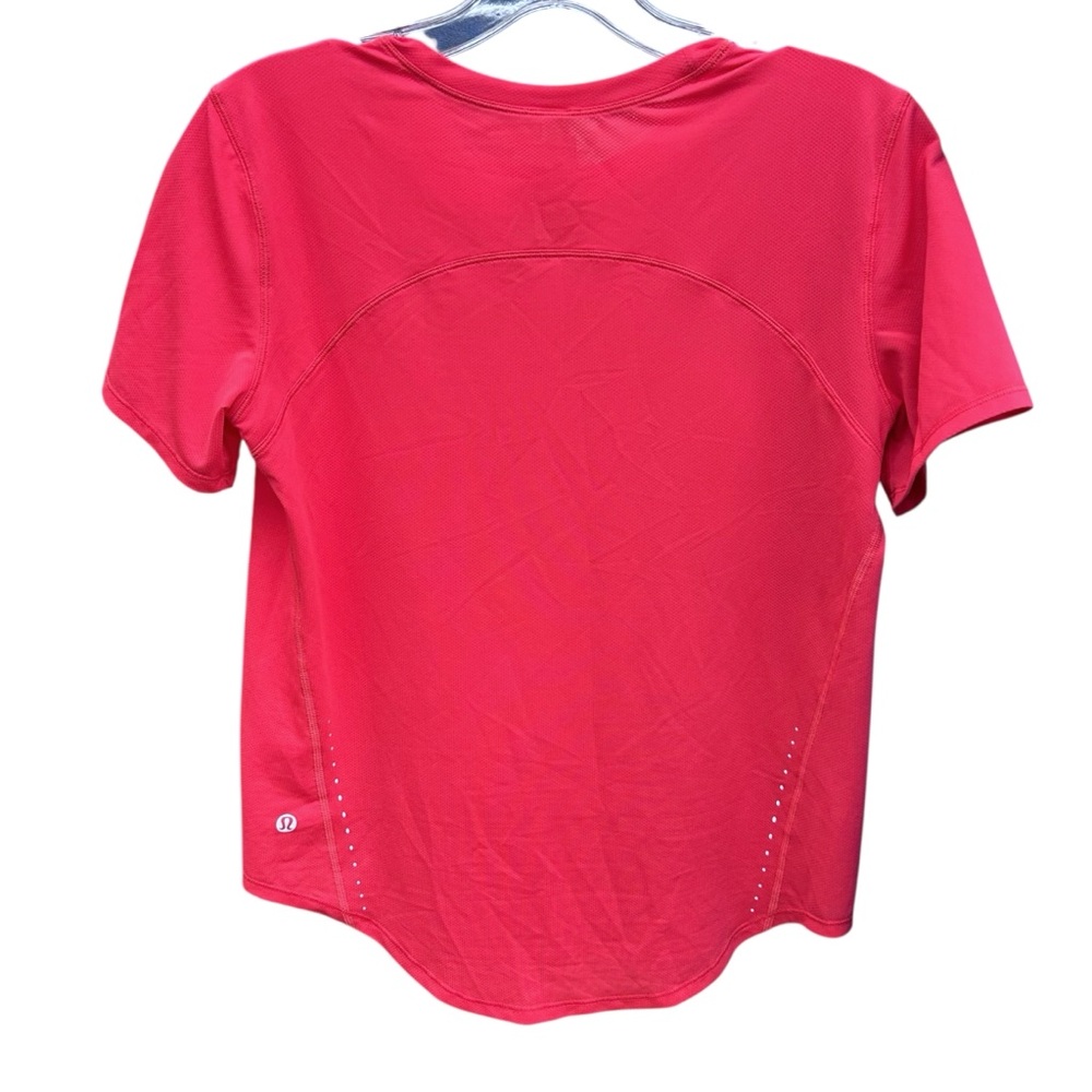 Lulu High Neck Running & Training T-Shirt Pink Short Sleeve Tee Size 4